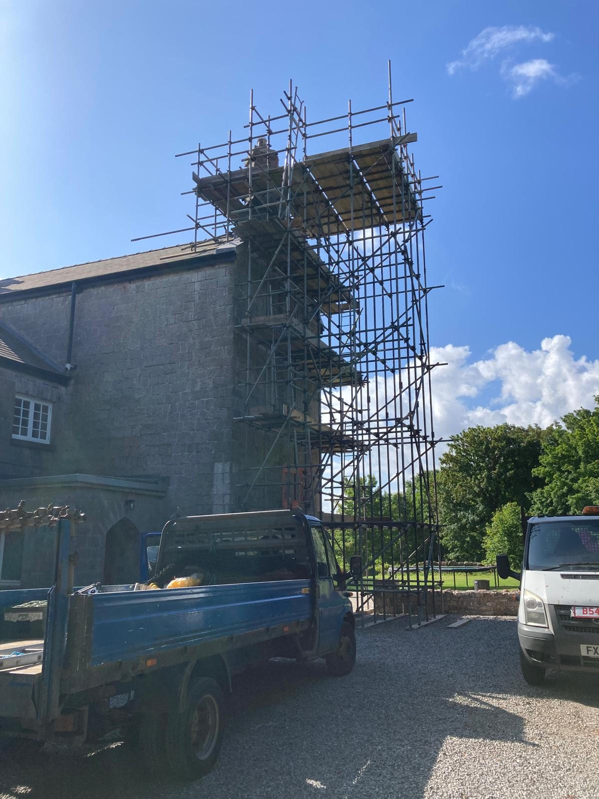 Scaffolding erected on a period property by Bridgend Scaffolding