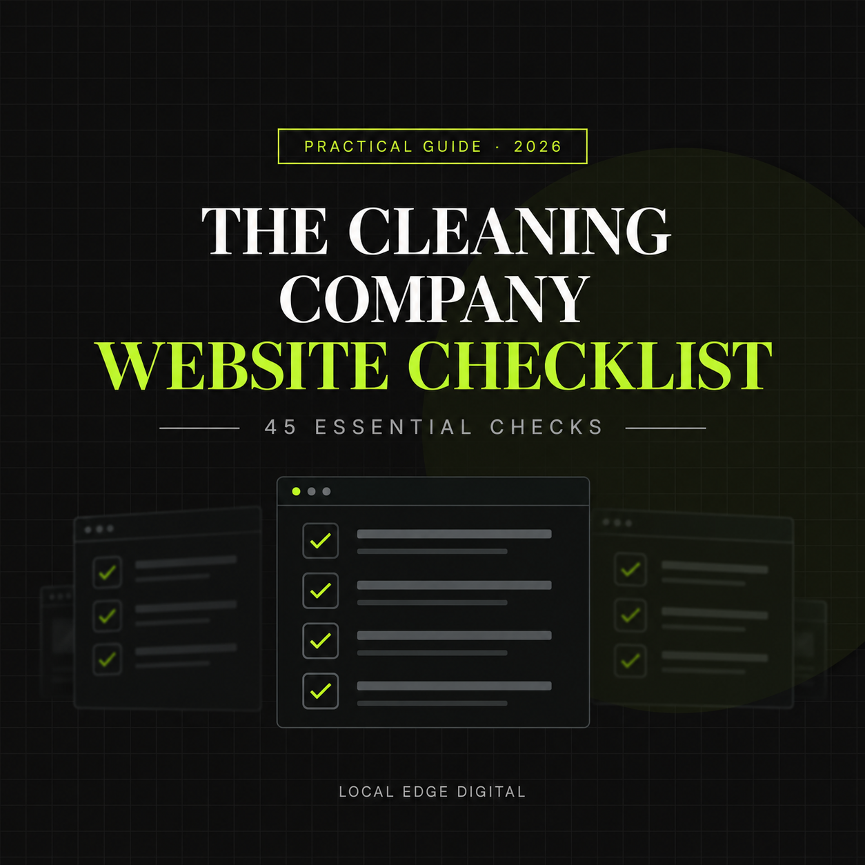 The Cleaning Company Website Checklist